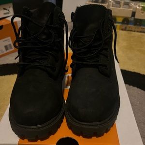 Black suede timberland boots